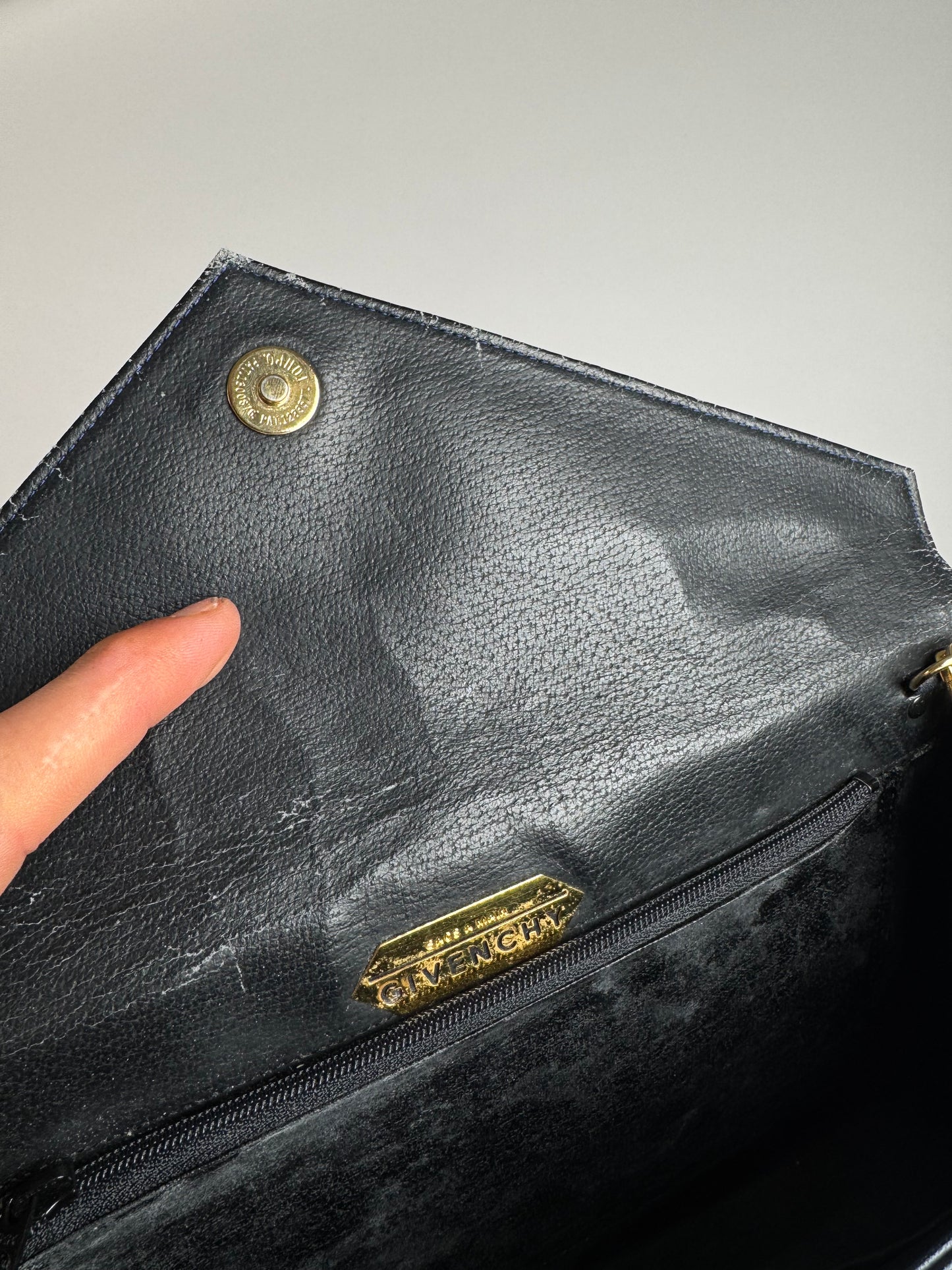 Vintage Givenchy 4G Leather Bag Navy