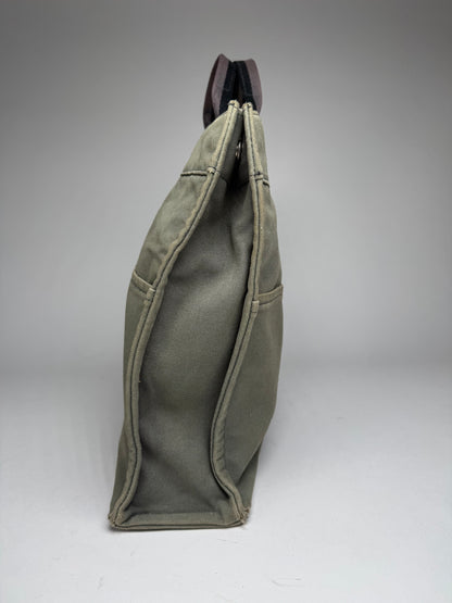 Vintage Hermes Paris Canvas Shopper Grey