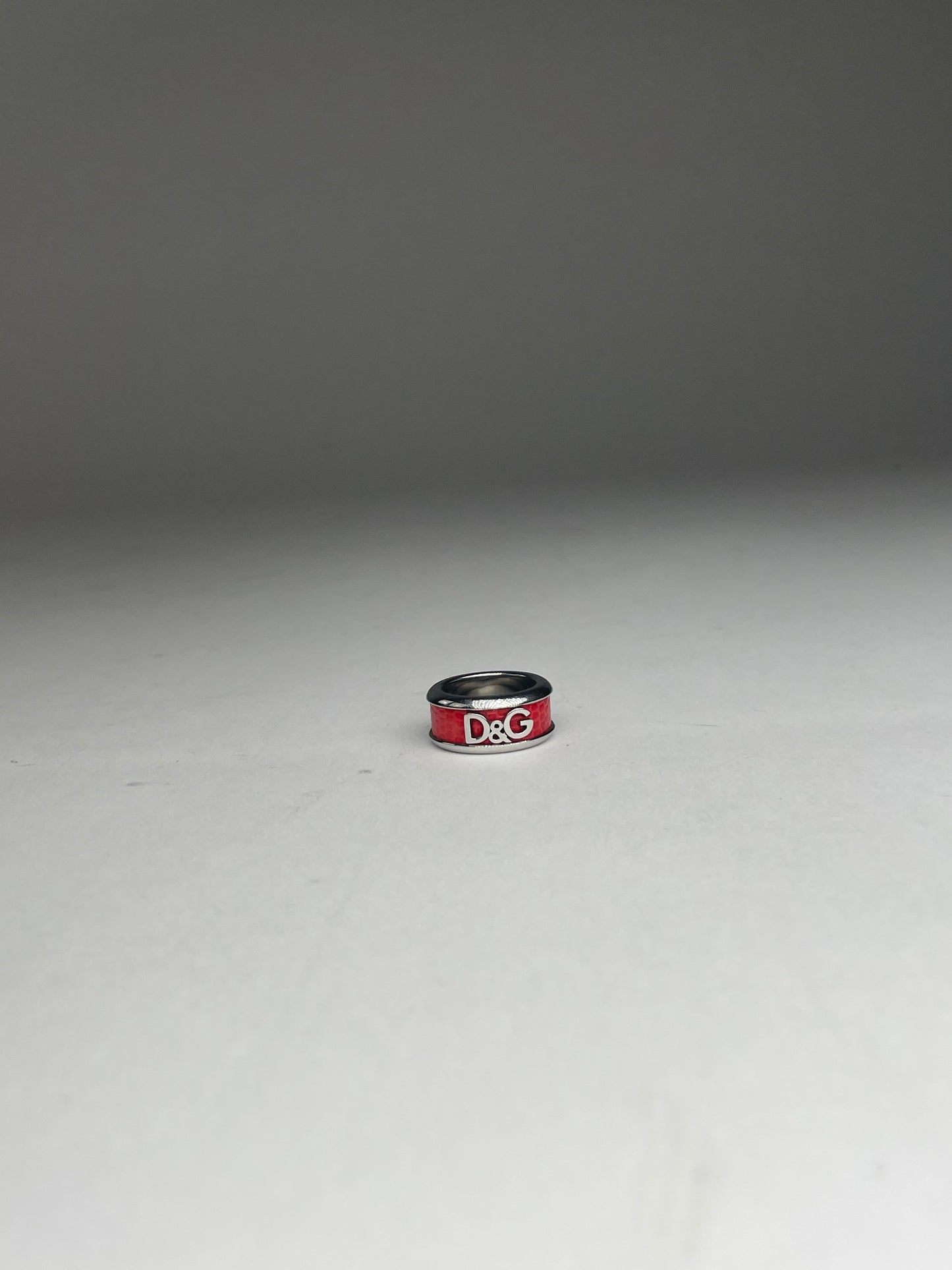 Vintage Dolce & Gabbana Steel Ring Silber/orange unisex