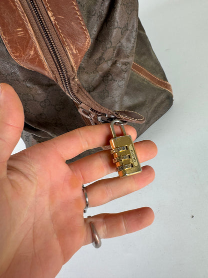 Vintage Gucci Duffel Bag / Travel Bag Monogram Brown