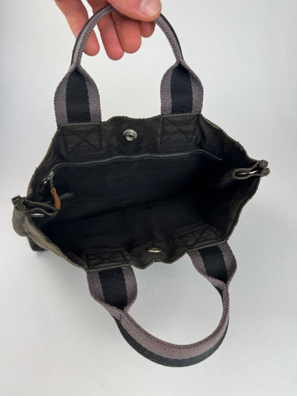 Vintage Hermes Paris Canvas Shopper Grey/Brown