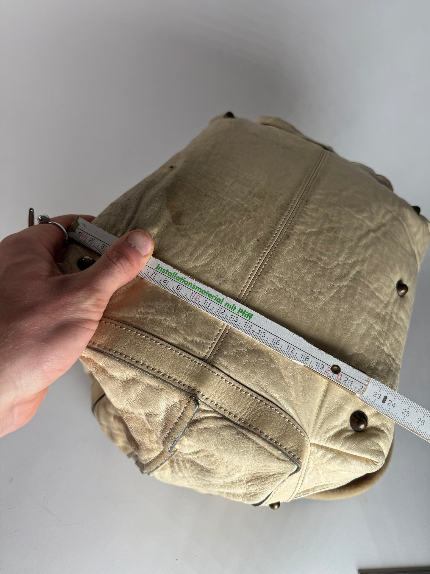 Vintage Chloe Leather Bag Beige