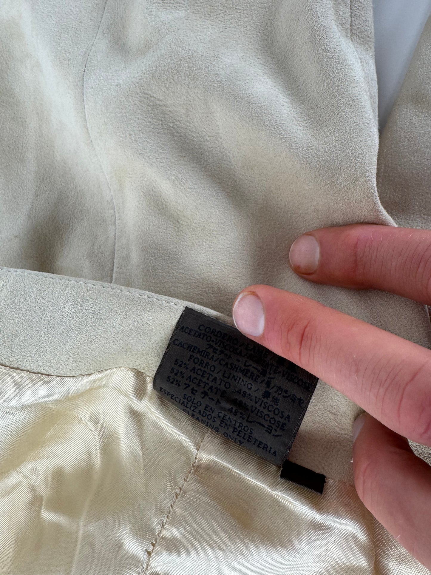 Vintage Loewe Madrid Nappa Leather Pants Beige 38/M