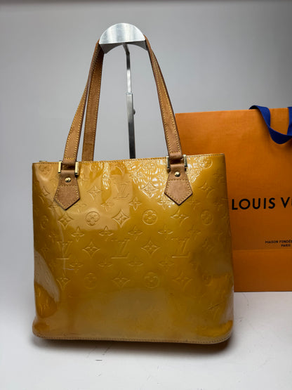 Vintage Louis Vuitton Vernis Leather Bag Yellow