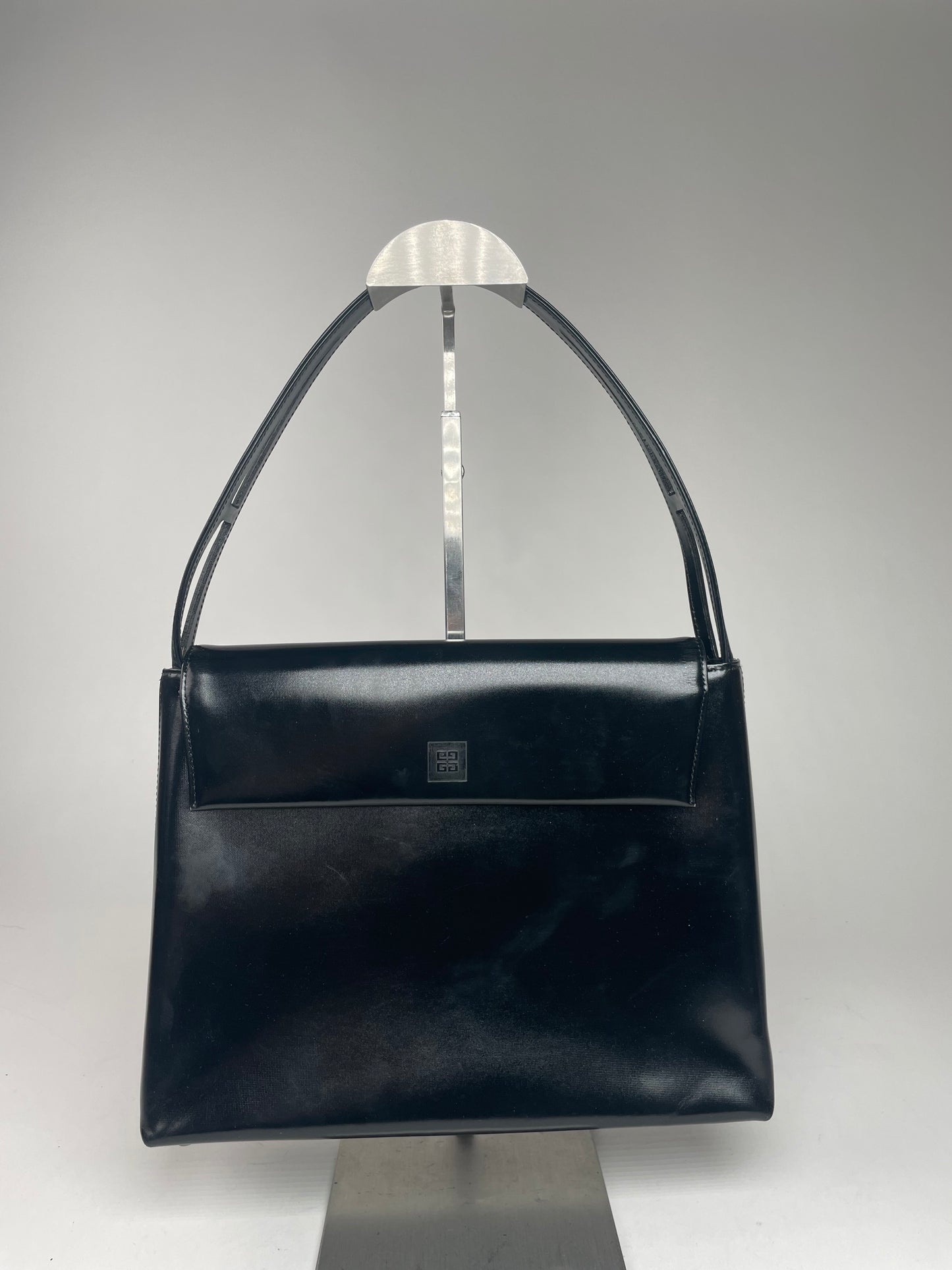 Vintage  Givenchy 4G Patent Leather Bag Black