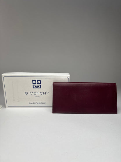 Vintage Givenchy Leather ID Holder burgundy
