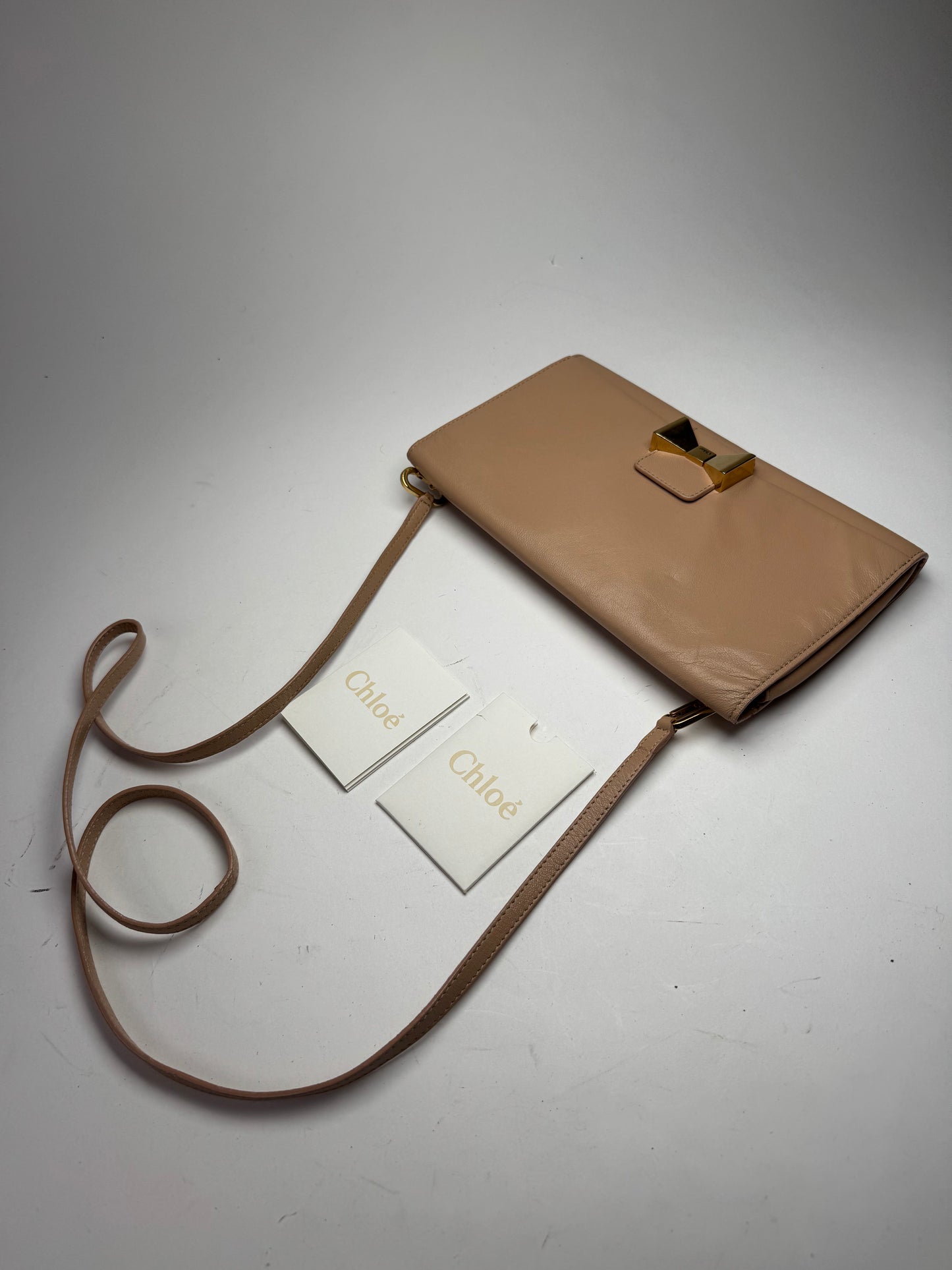 Vintage Chloe Leather Shoulder Bag Rose