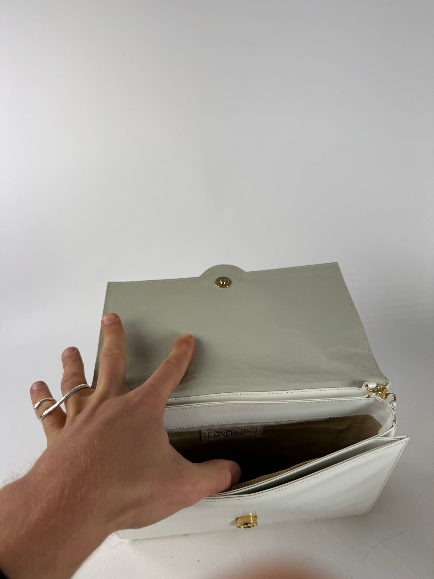 Vintage Givenchy 4G Bag Leather White