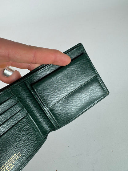 Vintage Givenchy Foldable Leather Wallet Green