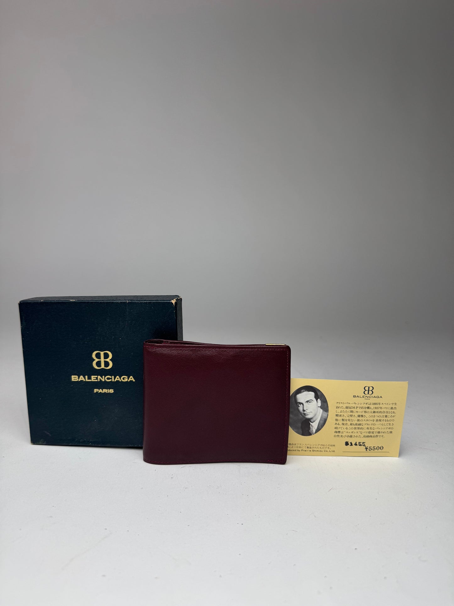Vintage Balenciaga Leather Wallet burgundy