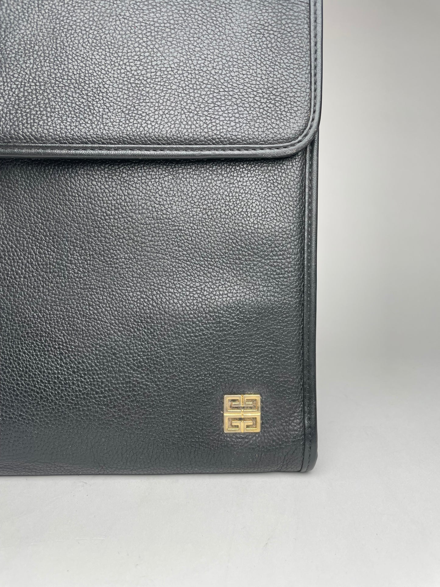 Vintage Givenchy GV3 Leather Clutch Black