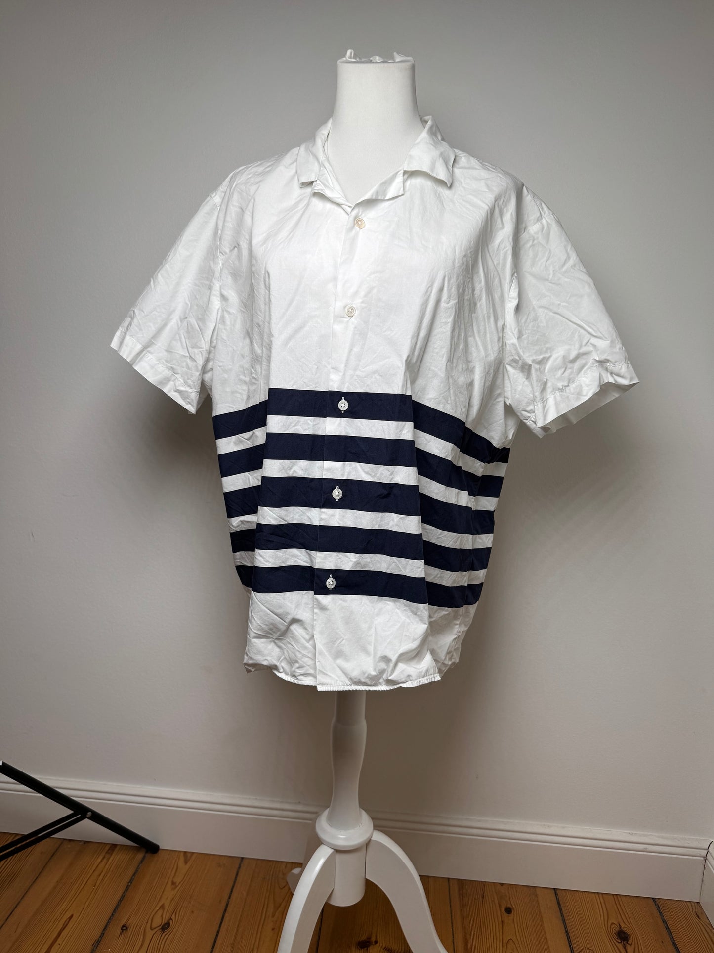 Acne Studios Summer Shirt White Navy Striped 52/L