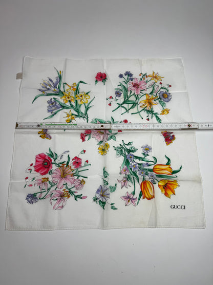 Vintage Gucci Floral Canvas Scarf