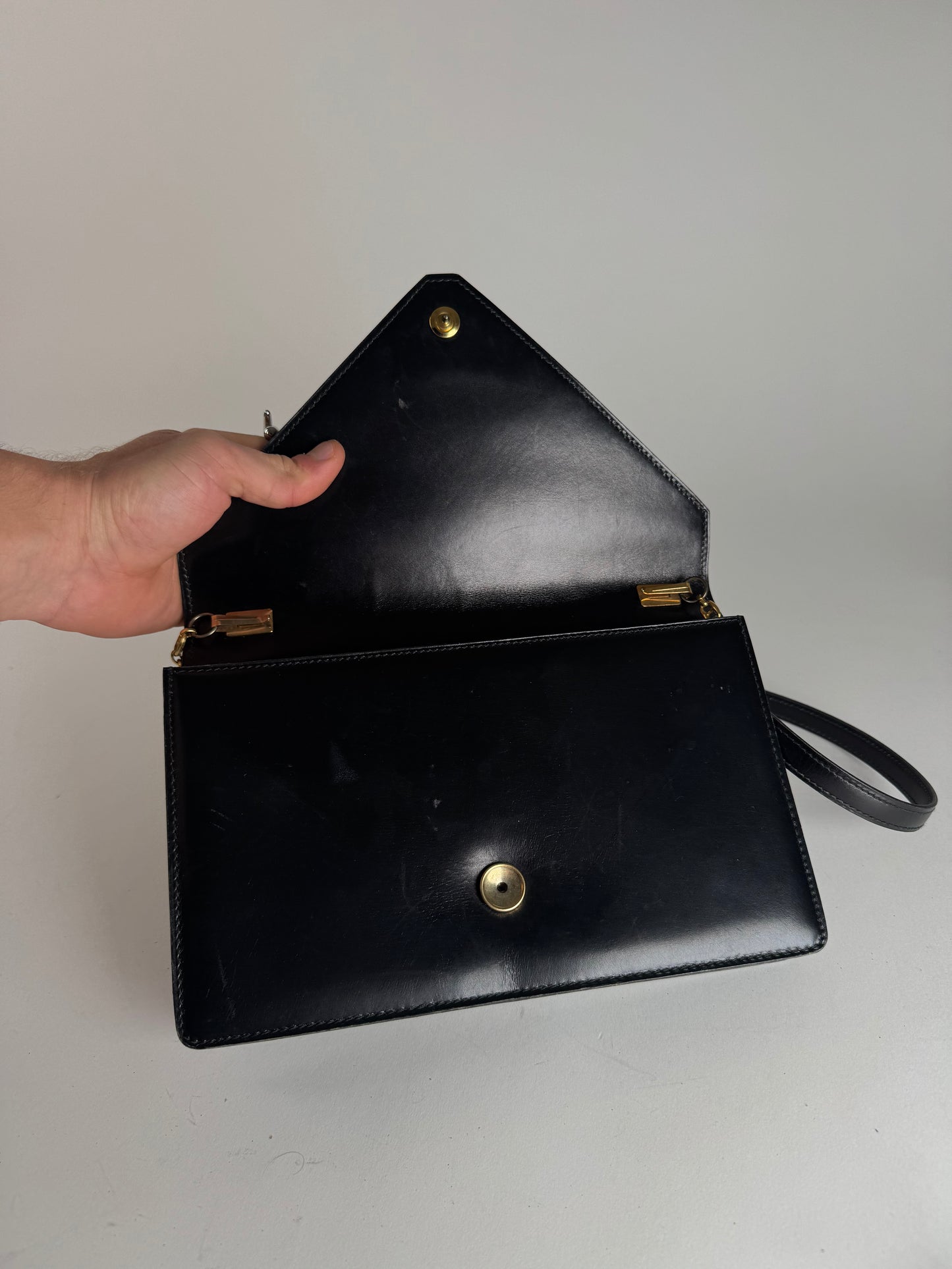 Vintage Balenciaga Patent Leather Shoulder bag black