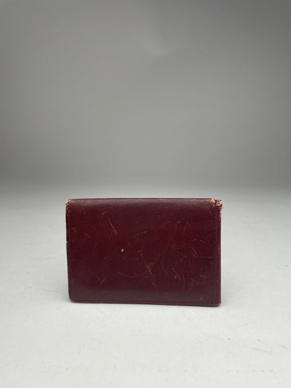 Vintage Cartier Leather Card Holder burgundy