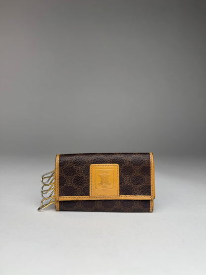 Vintage Celine Paris Leather Monogram Key Holder