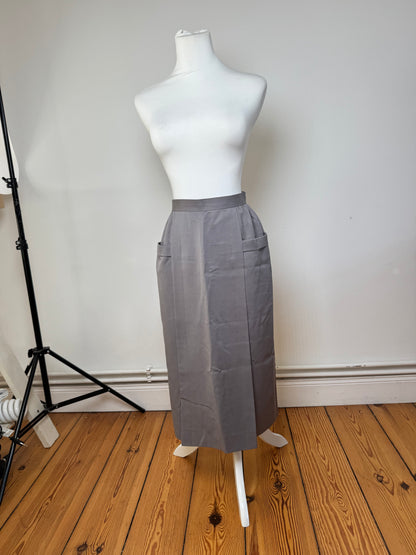 Vintage Dior Wool Skirt Grey M