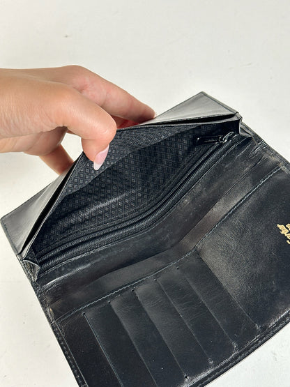 Vintage Cartier leather ID holder black