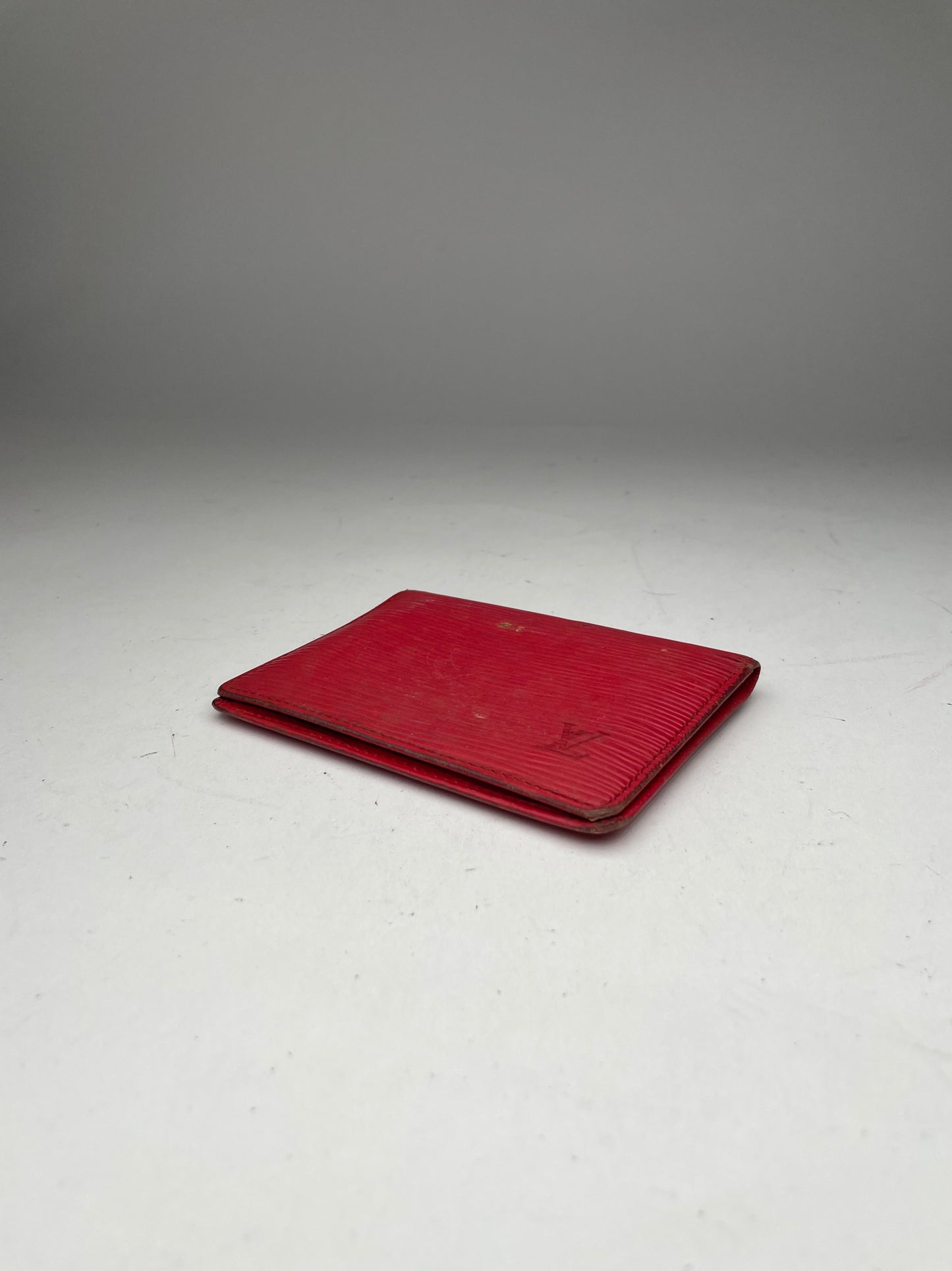 Vintage Louis Vuitton EPI leather Card Holder Red