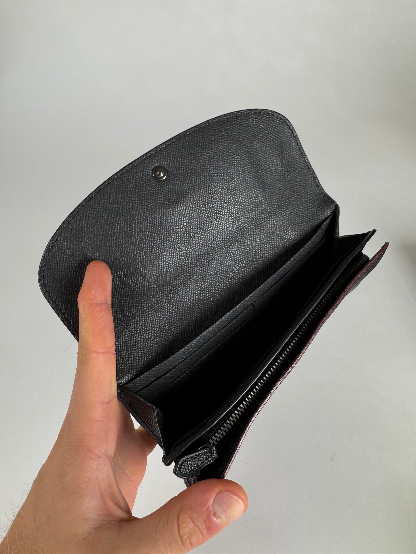 Vintage Coach Leather Wallet Black