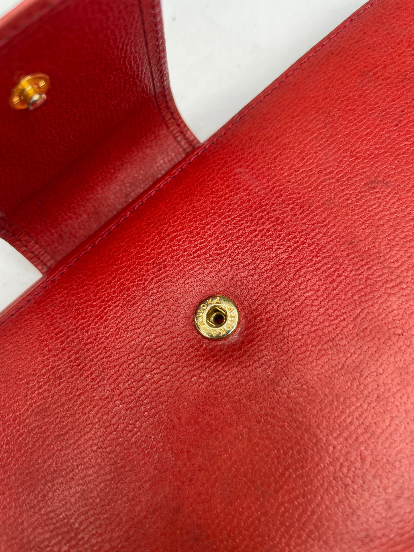 Vintage Givenchy GV3 Leather Wallet Red