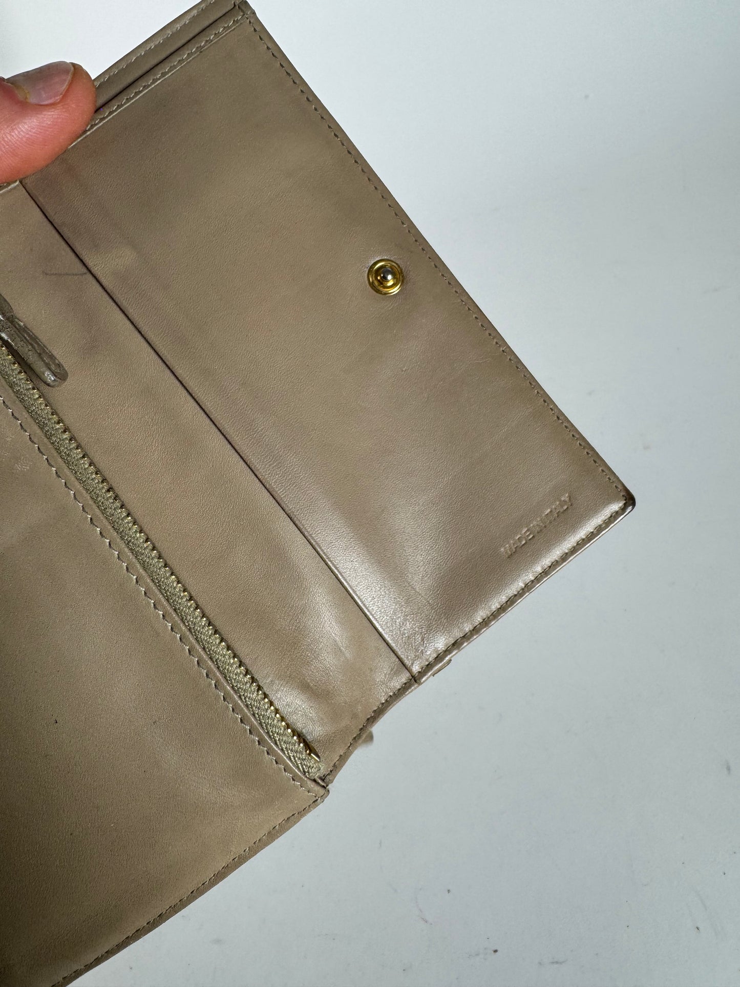 Vintage Miu Miu Leather Wallet beige