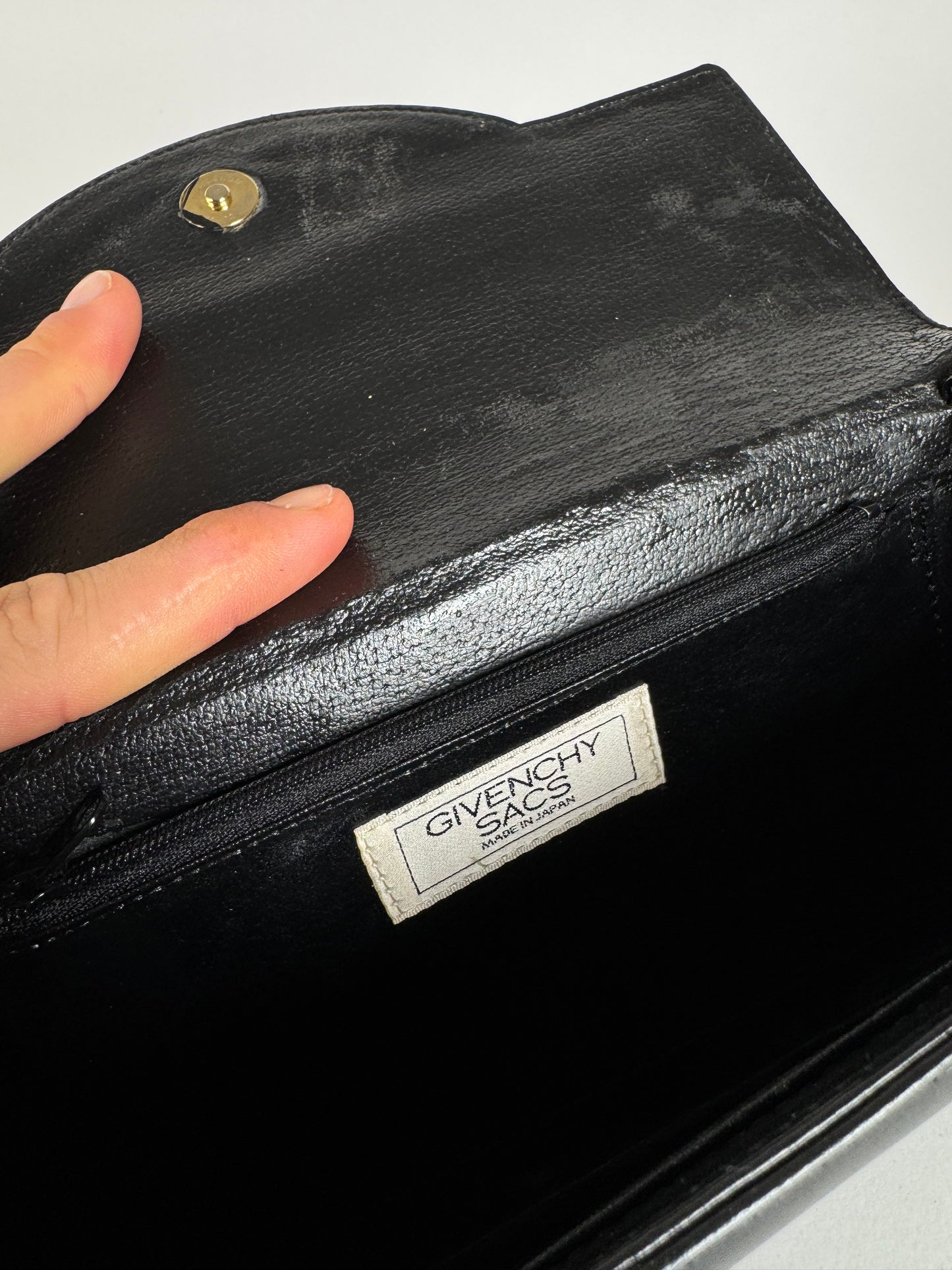 Sac vintage Givenchy 4G en cuir noir