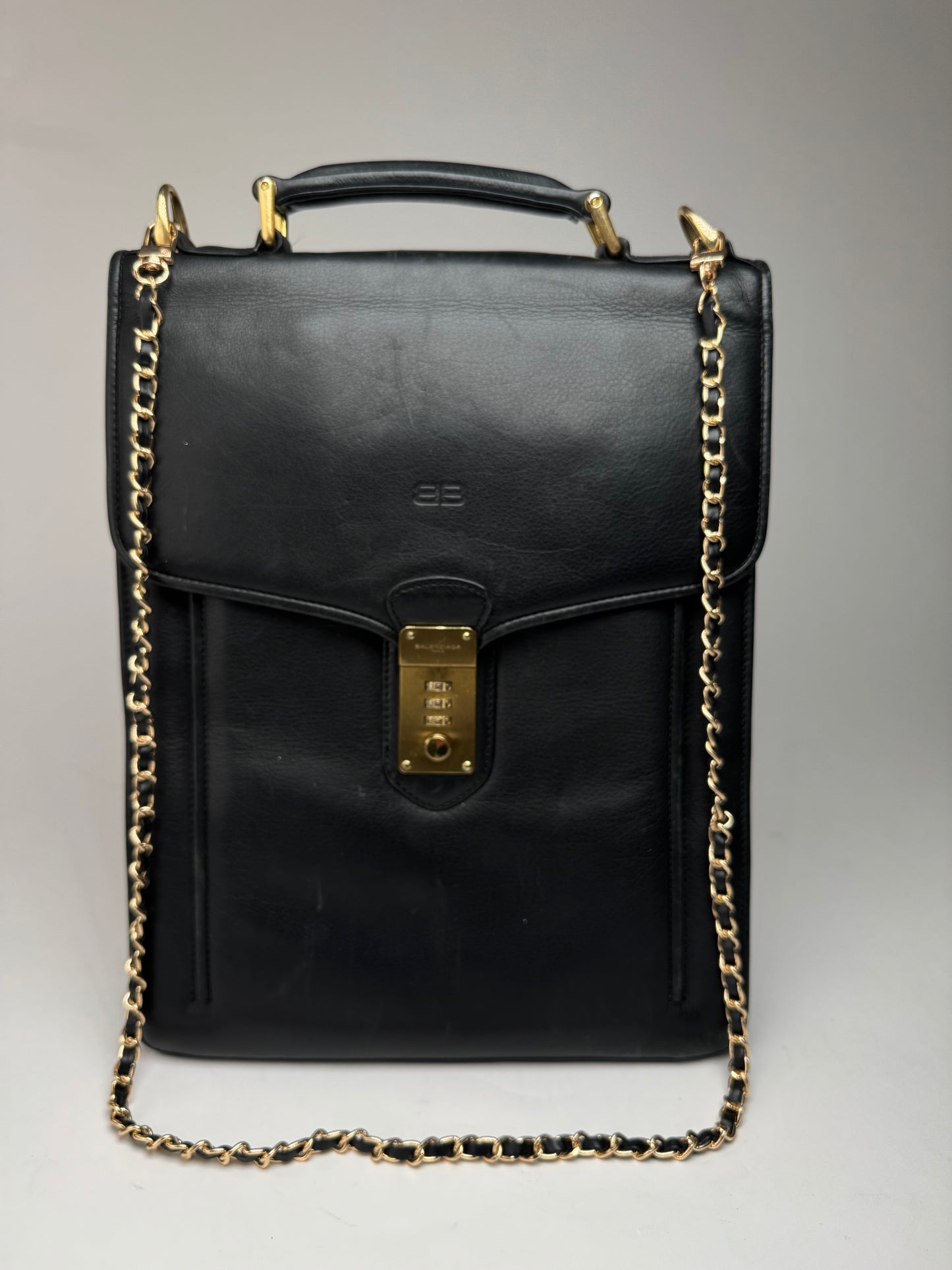 Vintage Balenciaga City Leather Bag Black