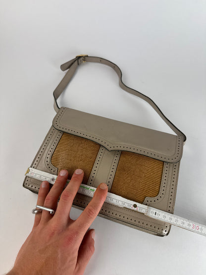 Vintage Yves Saint Laurent 2 Way Leather Bag Y Satchel