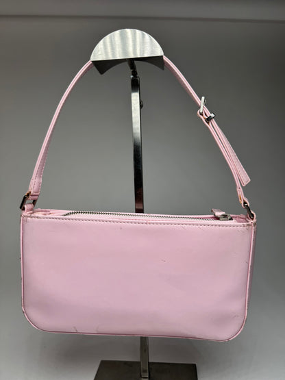 Vintage Courreges Patent Leather Baguette Bag Rose