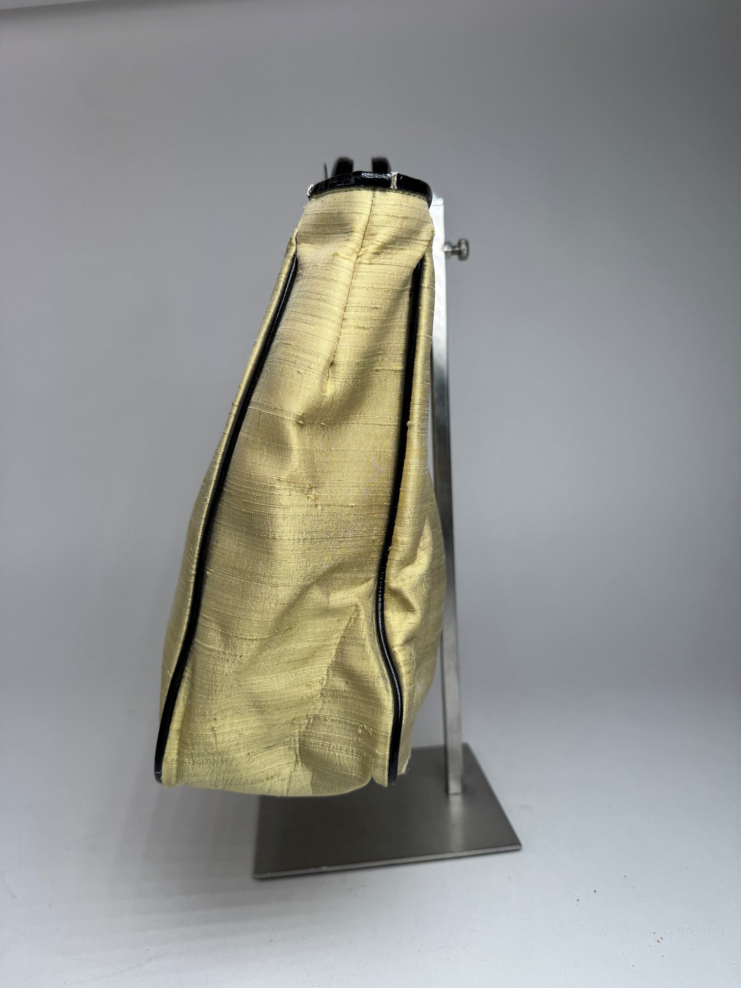 Vintage Balenciaga Linen Bag Citron Yellow Black