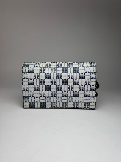 Vintage Givenchy 4G Monogramm Leather Bag White Navy Black