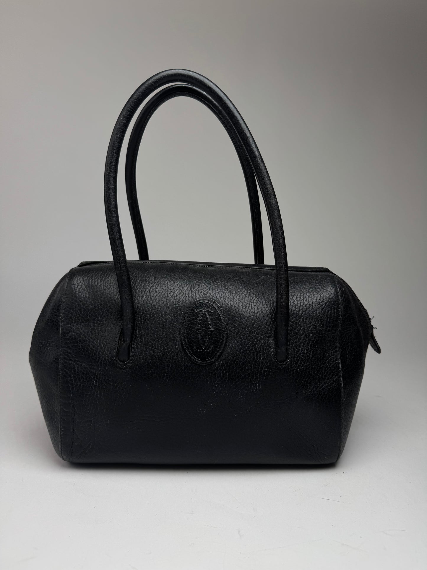 Vintage Cartier Leather Bag Black