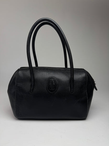 Vintage Cartier Leather Bag Black