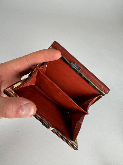 Vintage  Givenchy GV3 Leather Wallet Brown/Red