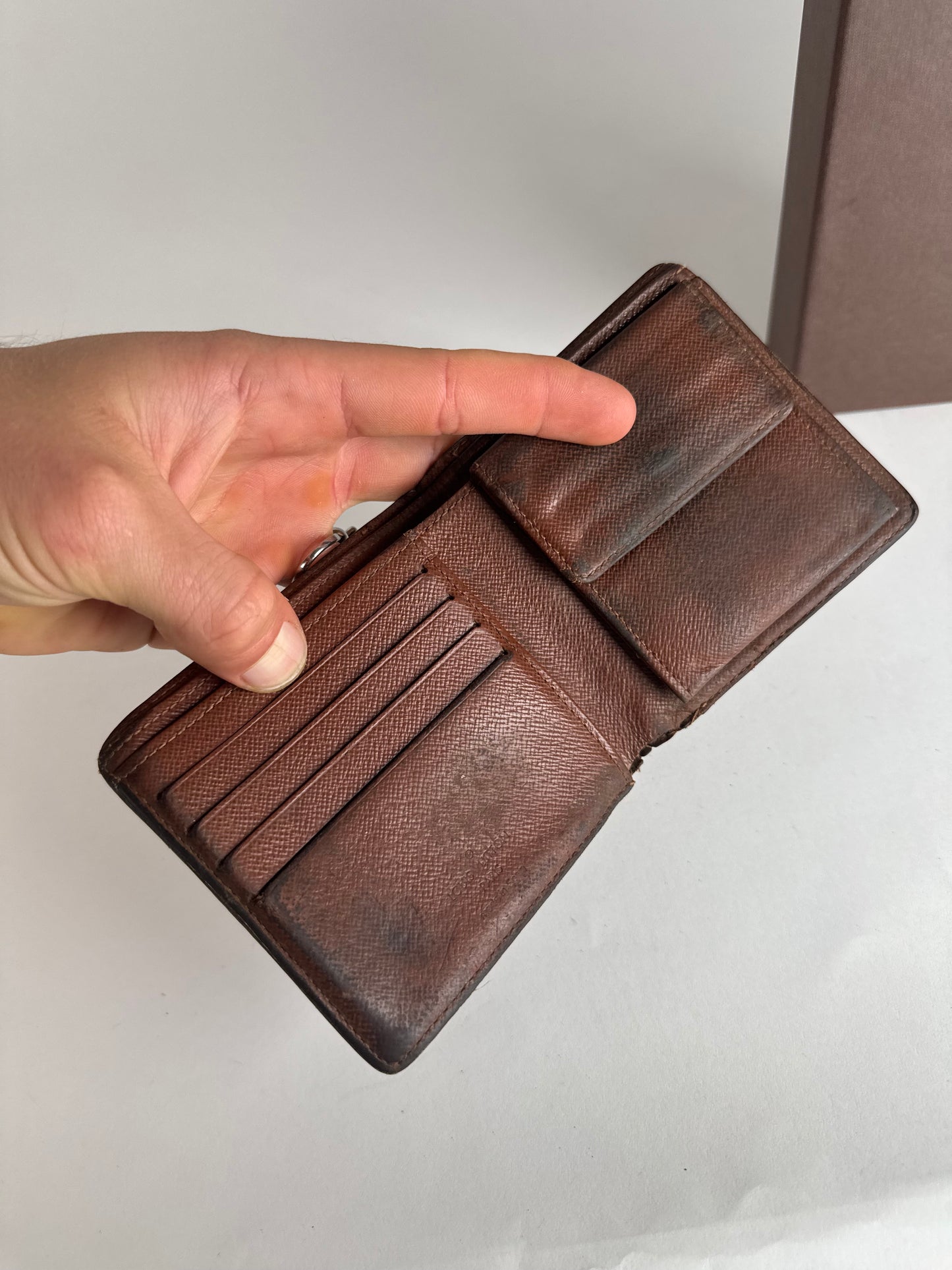 Vintage Louis Vuitton Monogram Foldable Wallet Brown