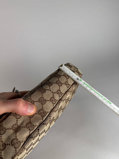 Vintage Gucci Monogram Crossaint 2Way Bag beige