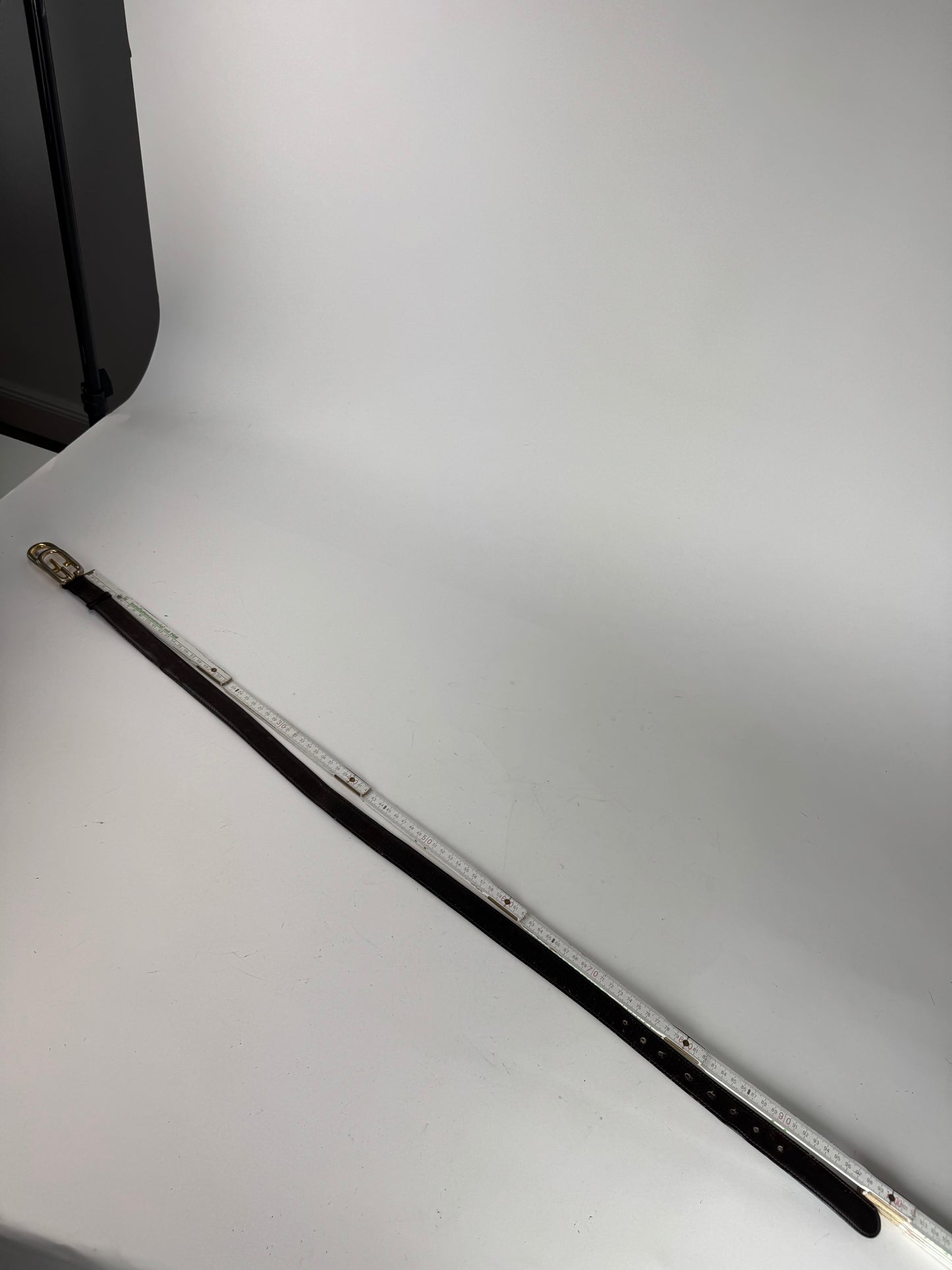 Vintage Gucci GG Leather Belt Brown