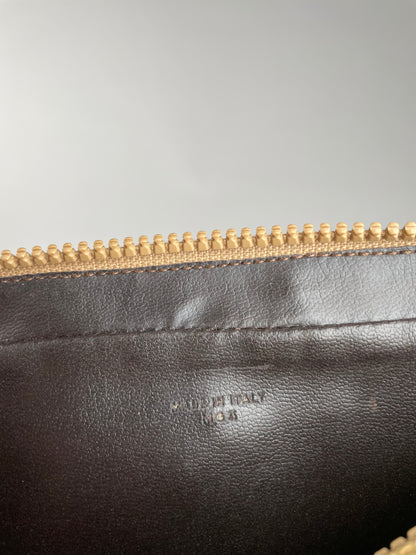 Vintage Celine Triomphe Leather Monogram Clutch