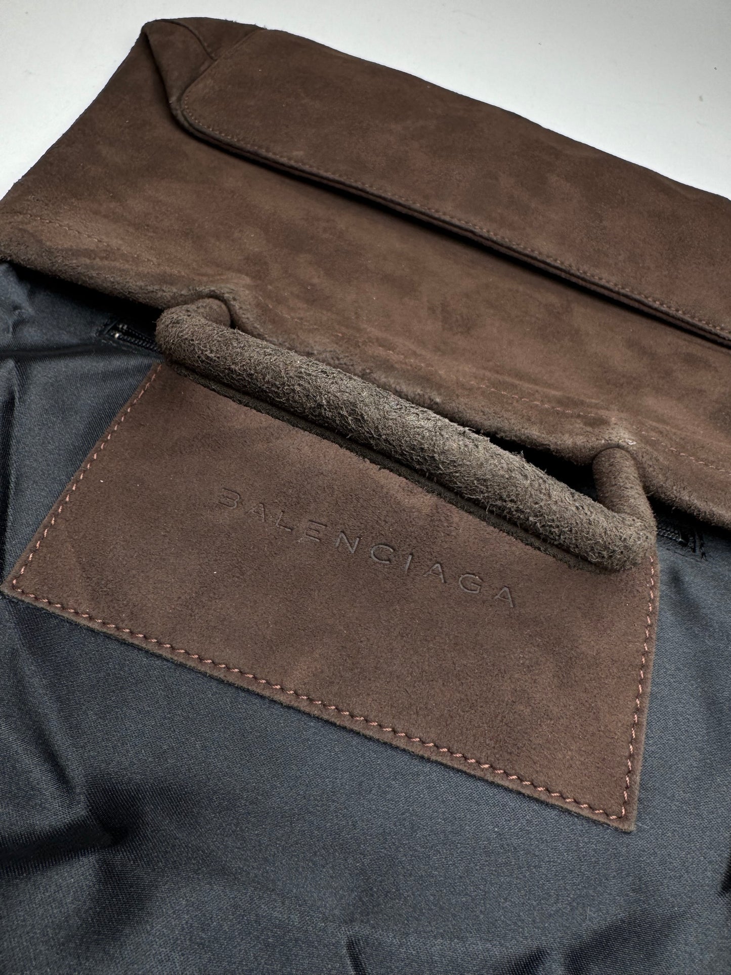 Vintage Balenciaga Suede Bag Brown