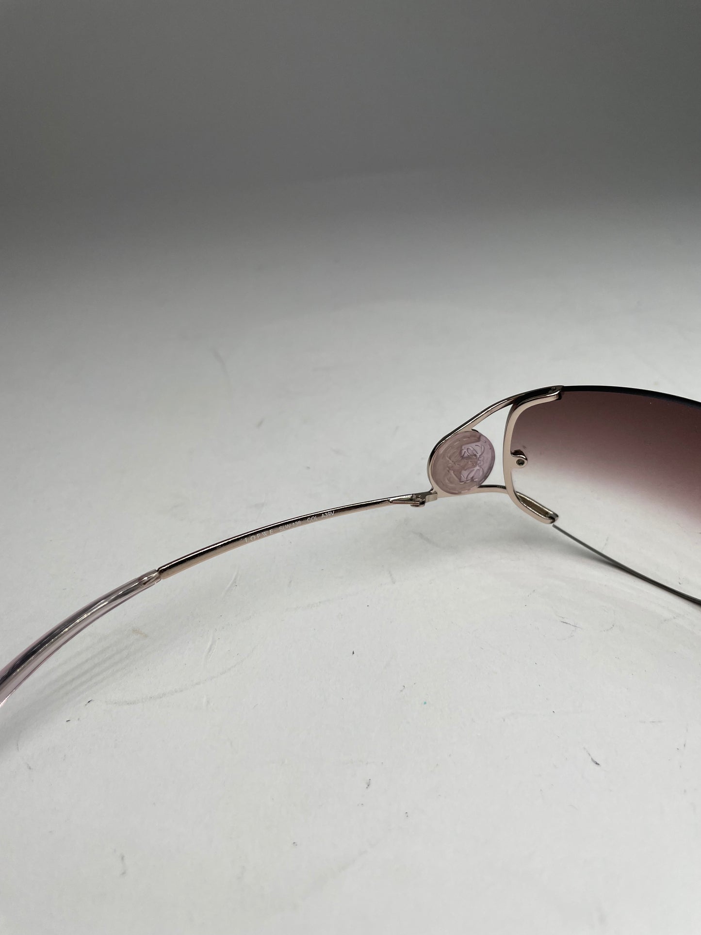 Vintage Loewe Madrid Frameless Sunglasses purple silver