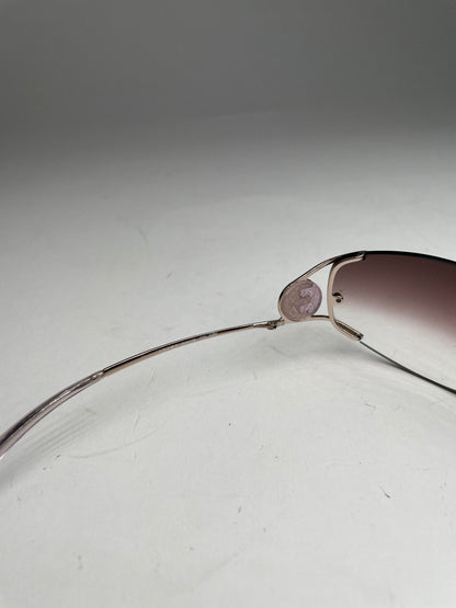 Vintage Loewe Madrid Frameless Sunglasses purple silver