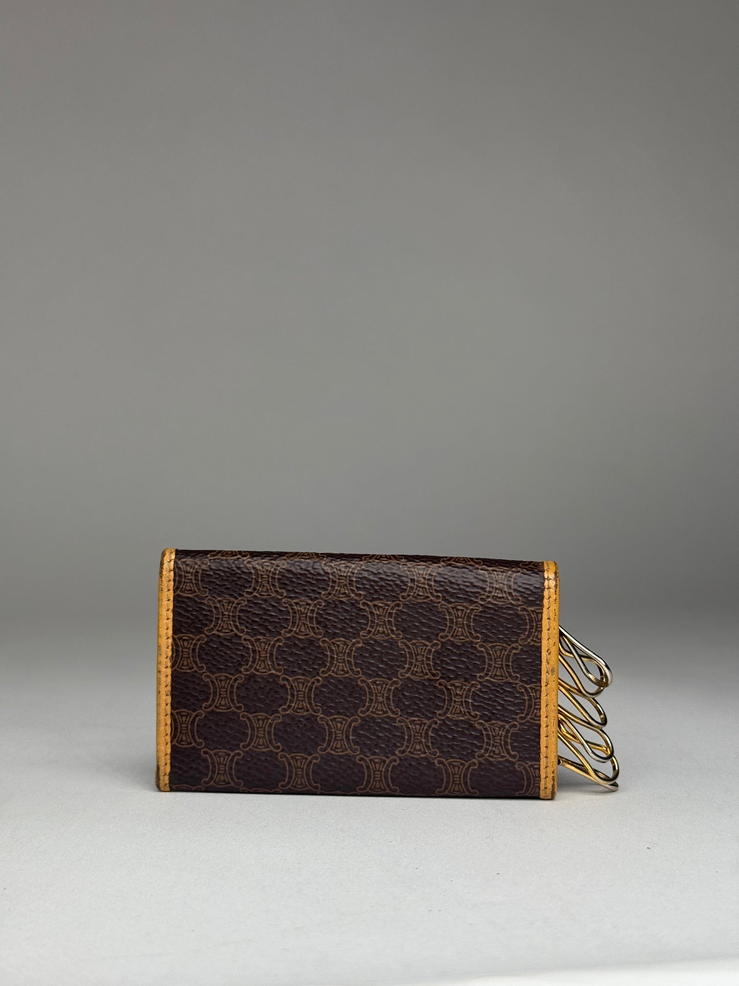 Vintage Celine Paris Leather Monogram Key Holder