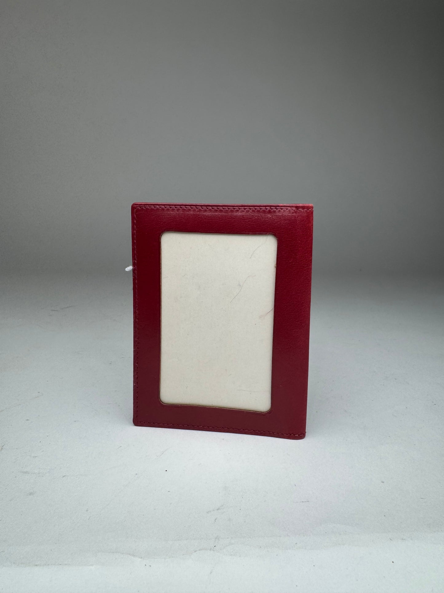 Vintage Celine Paris Leather Card Holder Dark Red