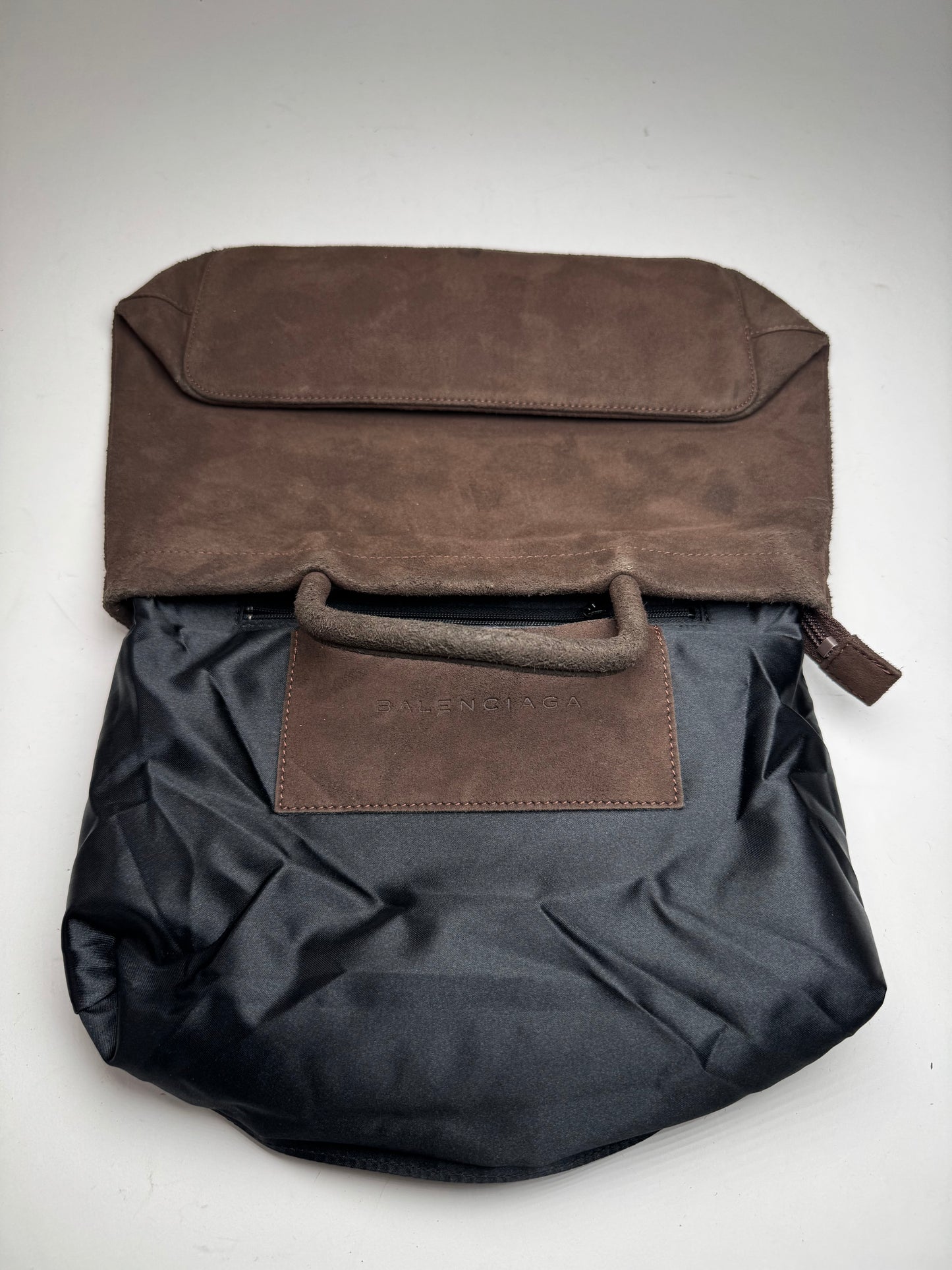Vintage Balenciaga Suede Bag Brown