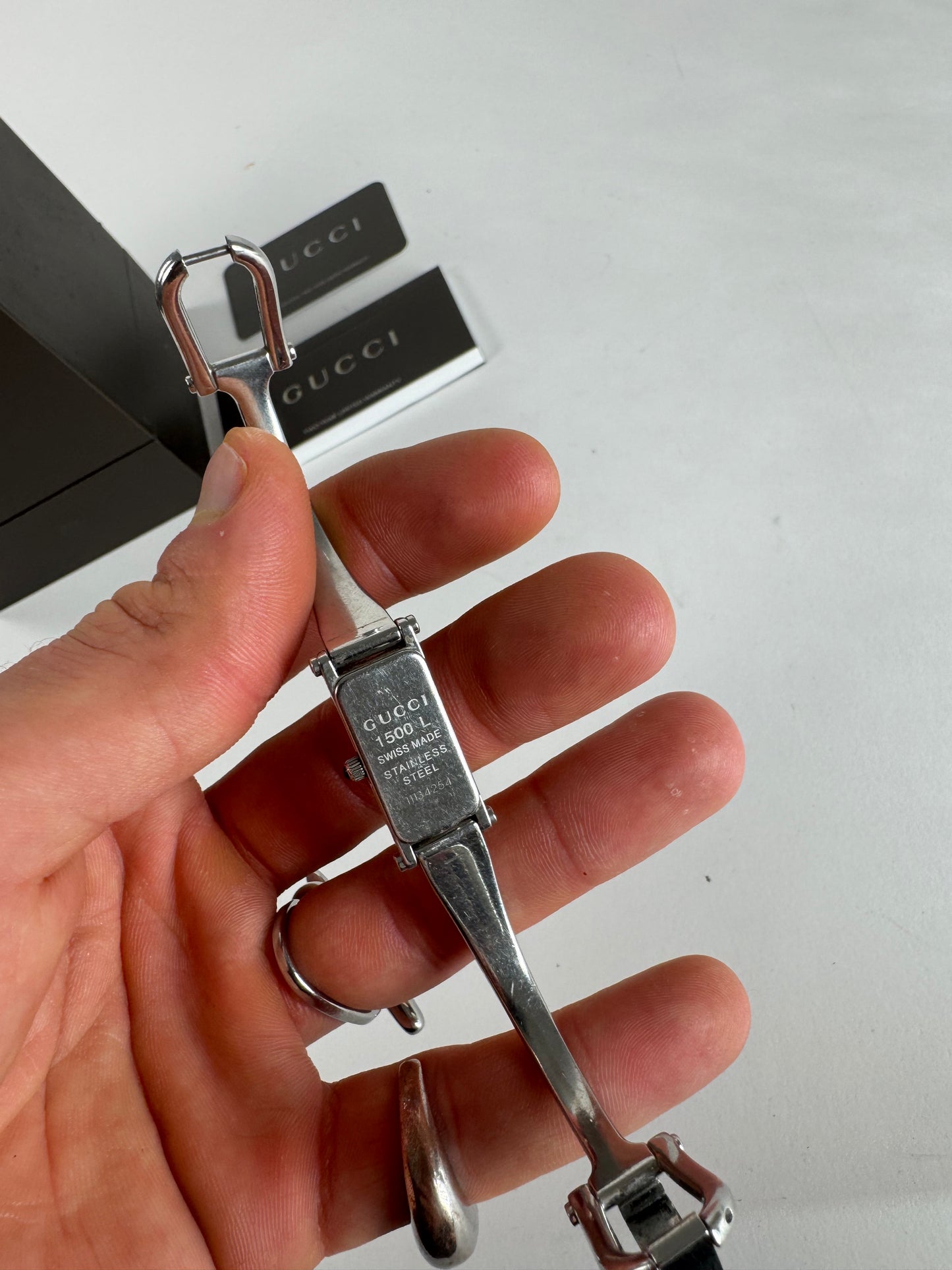 Vintage Gucci Horsebit Watch Steel Silver