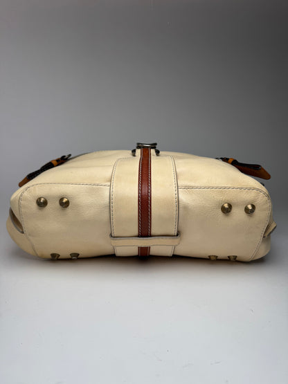 Vintage Chloe Leather Bag Beige brown