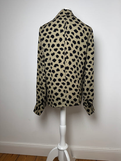 Vintage  Givenchy Leopard Silk Shirt Brown 38/M