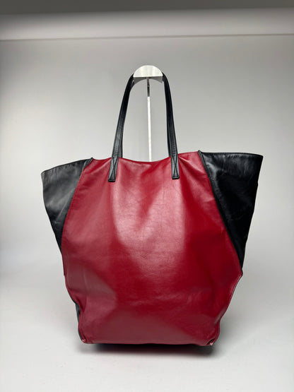 Vintage Marni Leather Shopper Black Red