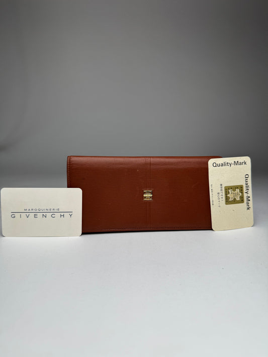 Vintage Givenchy Leather card holder / ID Holder Brown